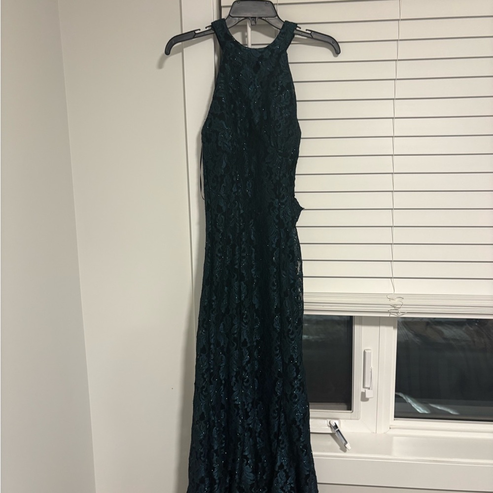 Laura Grad Dress Dark Green
